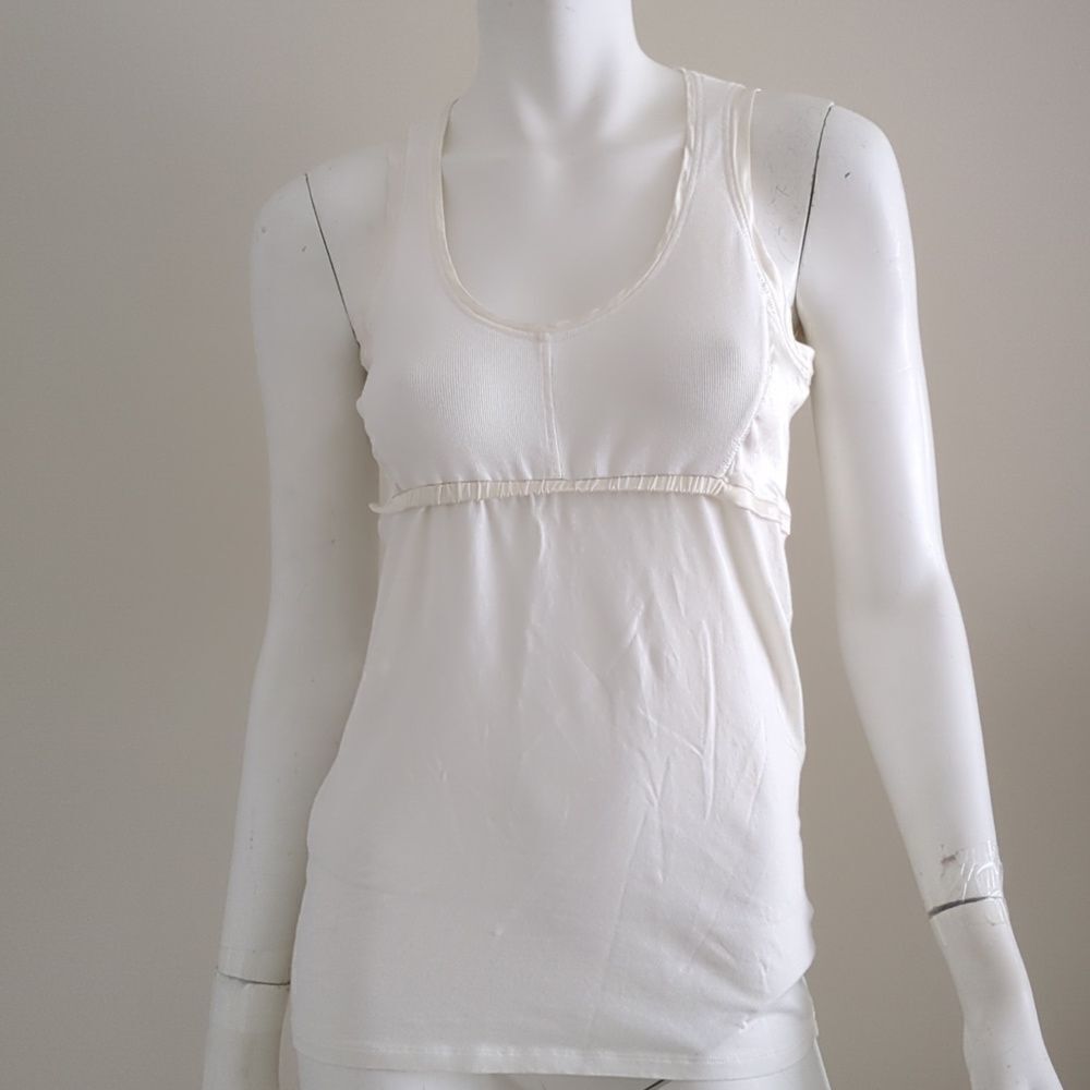 Brunello Cucinelli Scoopneck Tank Silk Trim